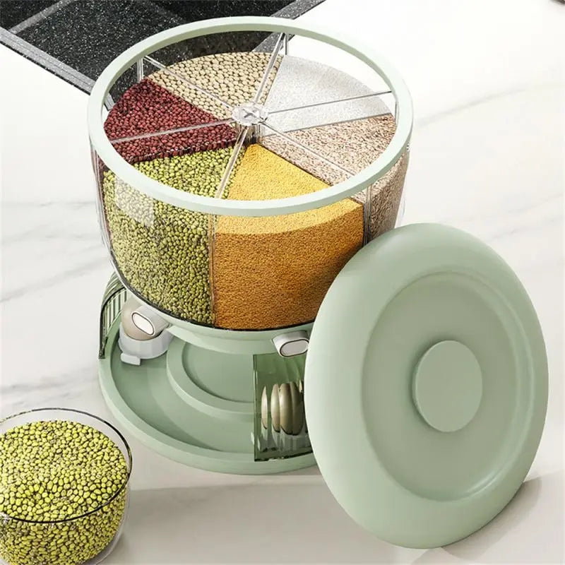 6-Slot Rotatory Grains & Egg Storage Bucket