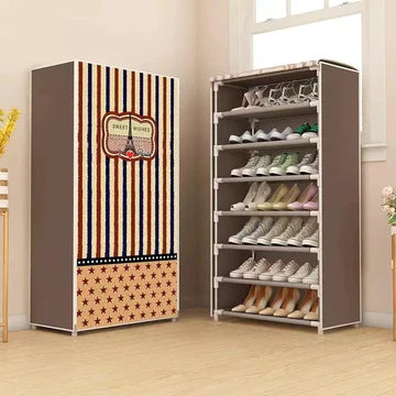7 Layers Zipper Cover Shoes Rack