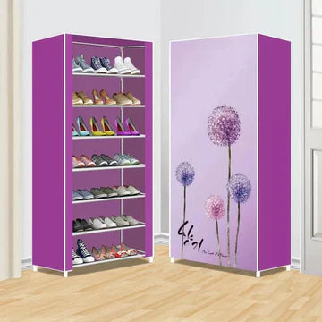 7 Layers Zipper Cover Shoes Rack