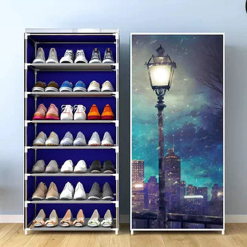 7 Layers Zipper Cover Shoes Rack