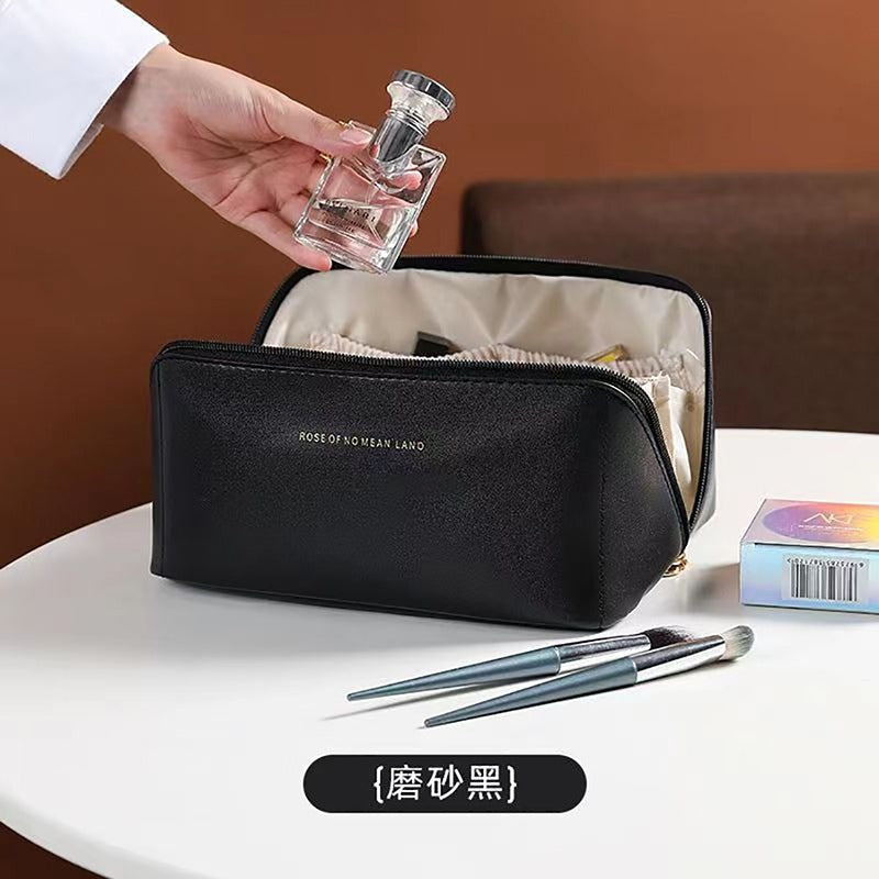 Large capacity leather Travel Cosmetic Bag