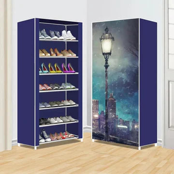 7 Layers Zipper Cover Shoes Rack