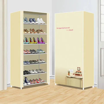 7 Layers Zipper Cover Shoes Rack
