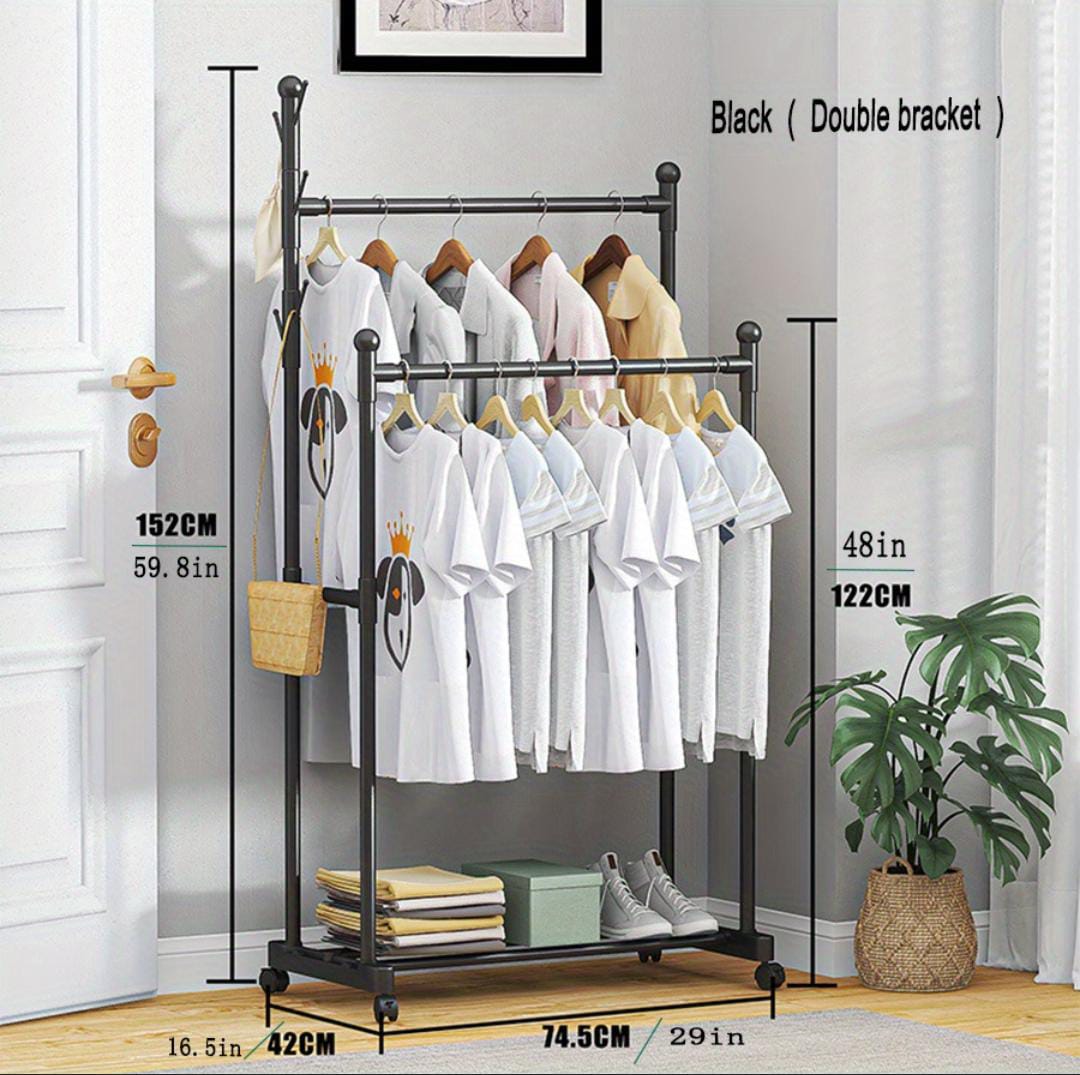 Double Portion Cloth Hanging Rack