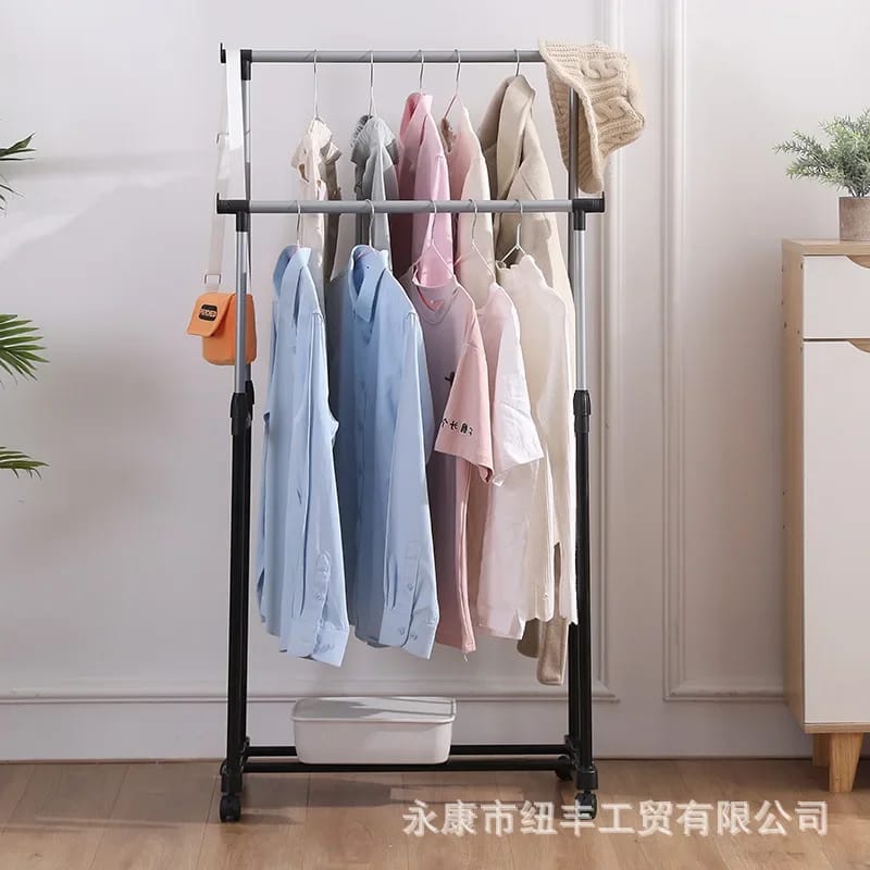 Double Pole clothes Rack