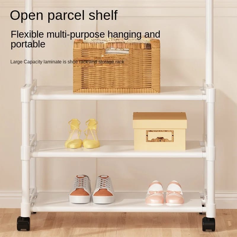 3 Layer Multi-Functional Shoe Hat Rack-Black