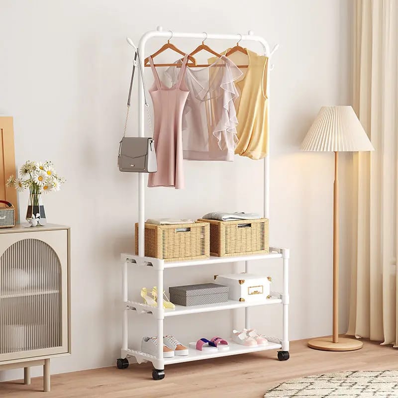 3 Layer Multi-Functional Shoe Hat Rack-Black