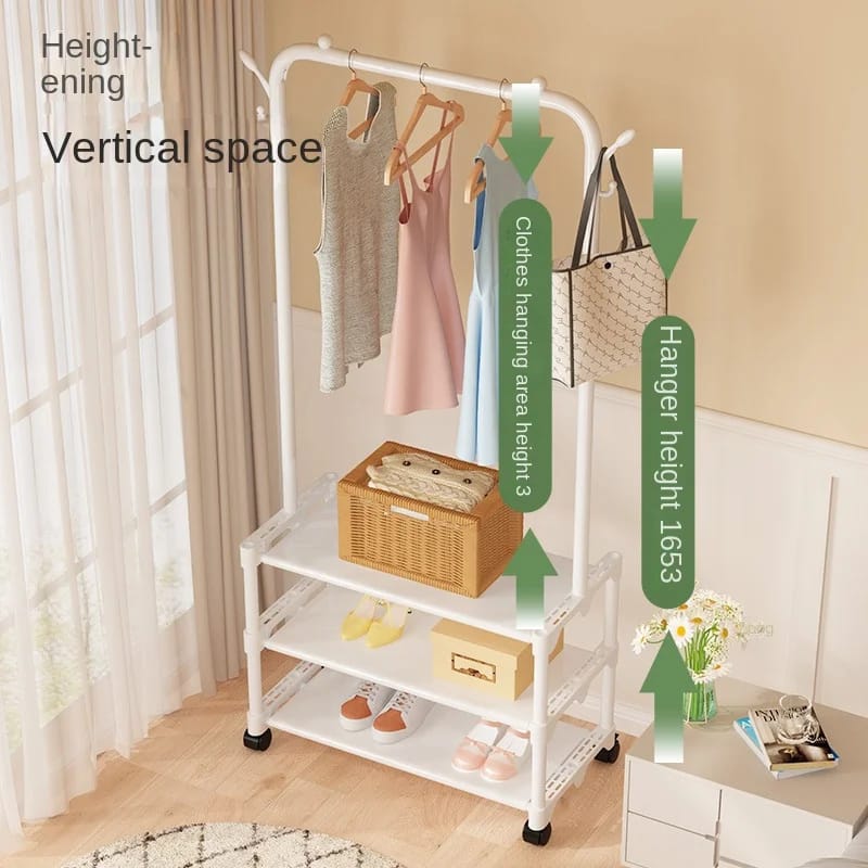 3 Layer Multi-Functional Shoe Hat Rack-Black