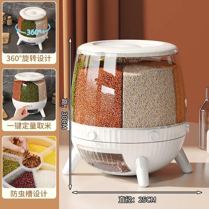 Counter-Top Six Gird Grain Container