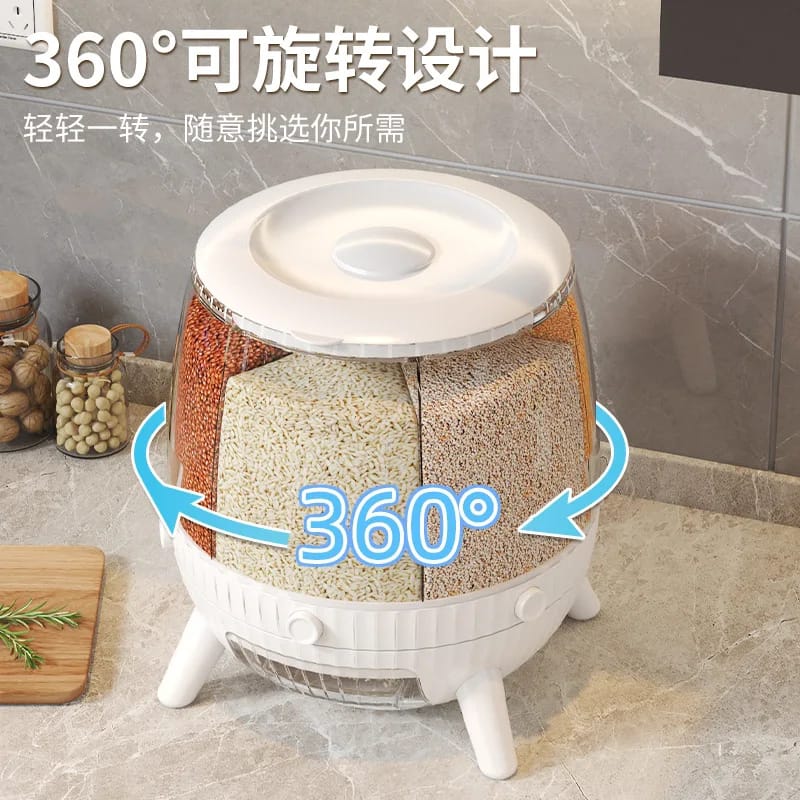 Counter-Top Six Gird Grain Container