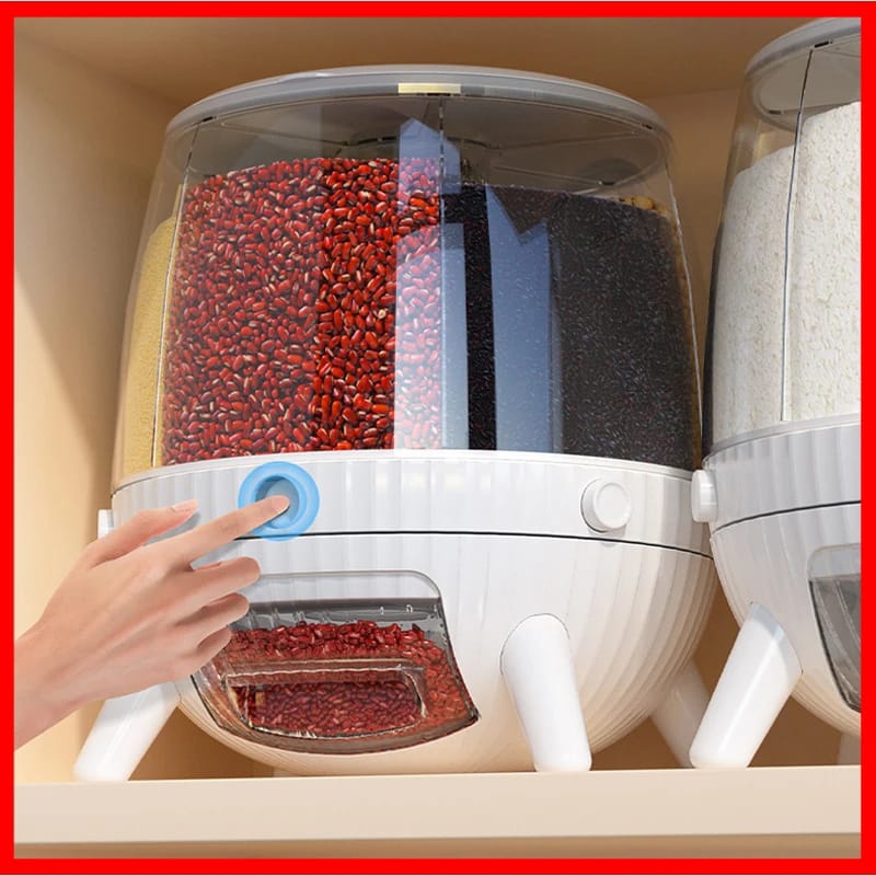 Counter-Top Six Gird Grain Container