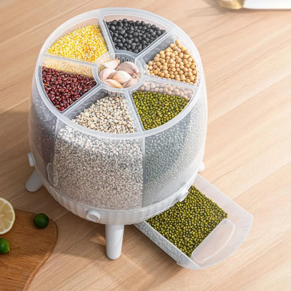 Counter-Top Six Gird Grain Container