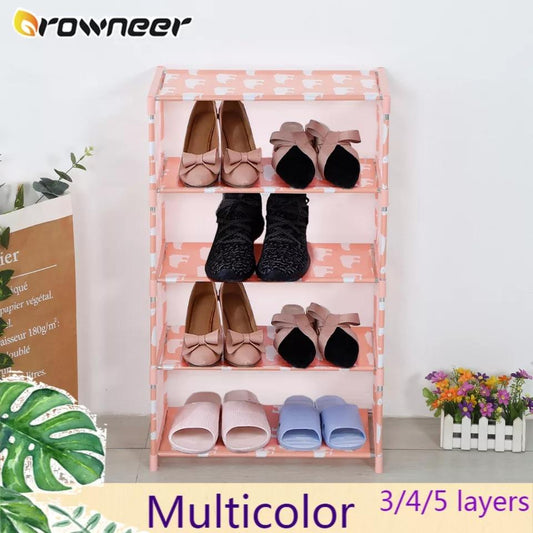 Animal print shoe rack