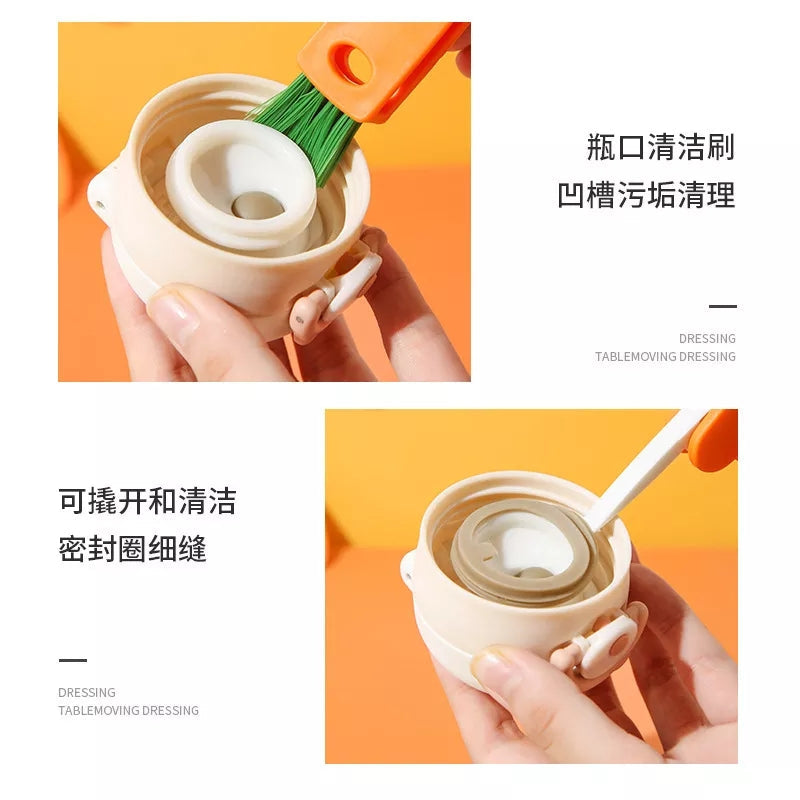 3 In 1 Carrot Shaped Cleaning Brush With Nylon Wire