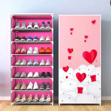 7 Layers Zipper Cover Shoes Rack