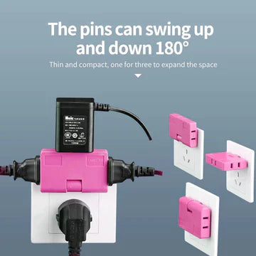 Rotatable plug Adapter 3 In 1