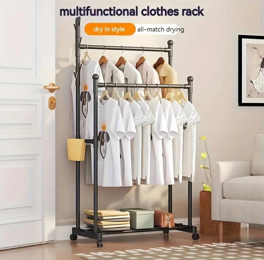 Double Portion Cloth Hanging Rack