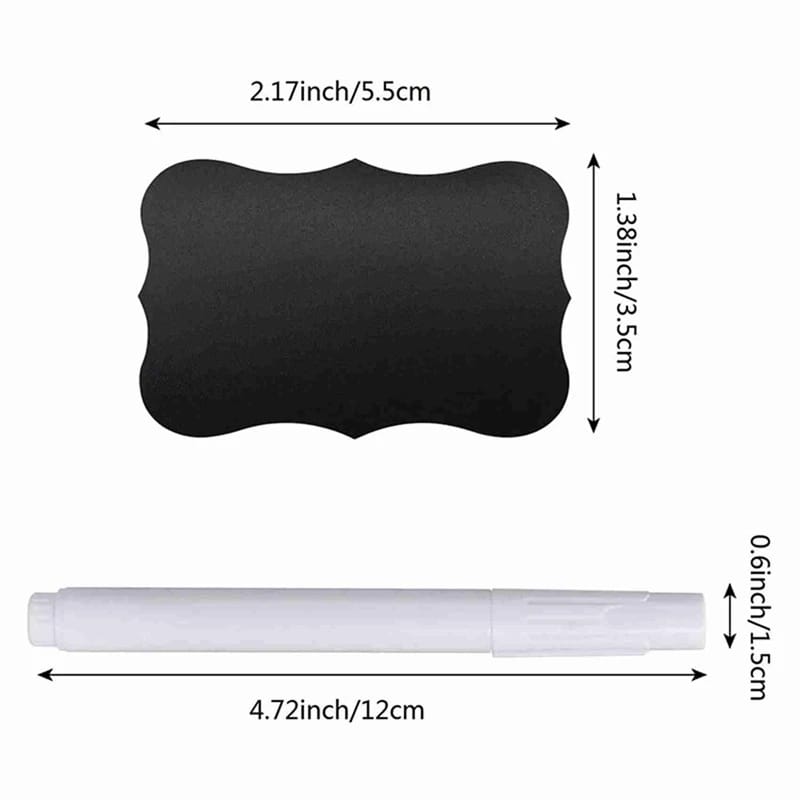 Wavy Shape Chalkboard Sticker With Pen
