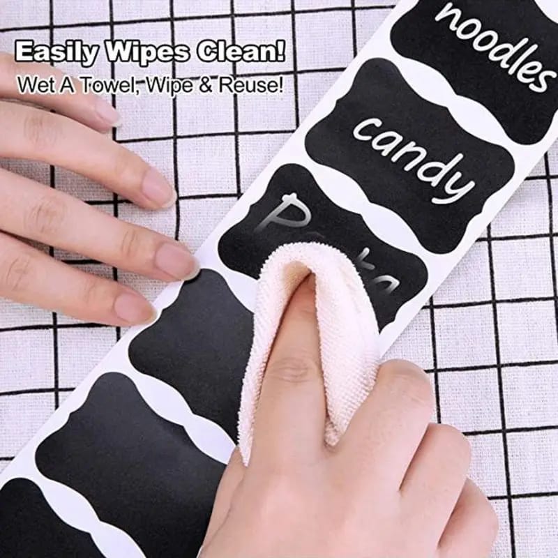 Wavy Shape Chalkboard Sticker With Pen